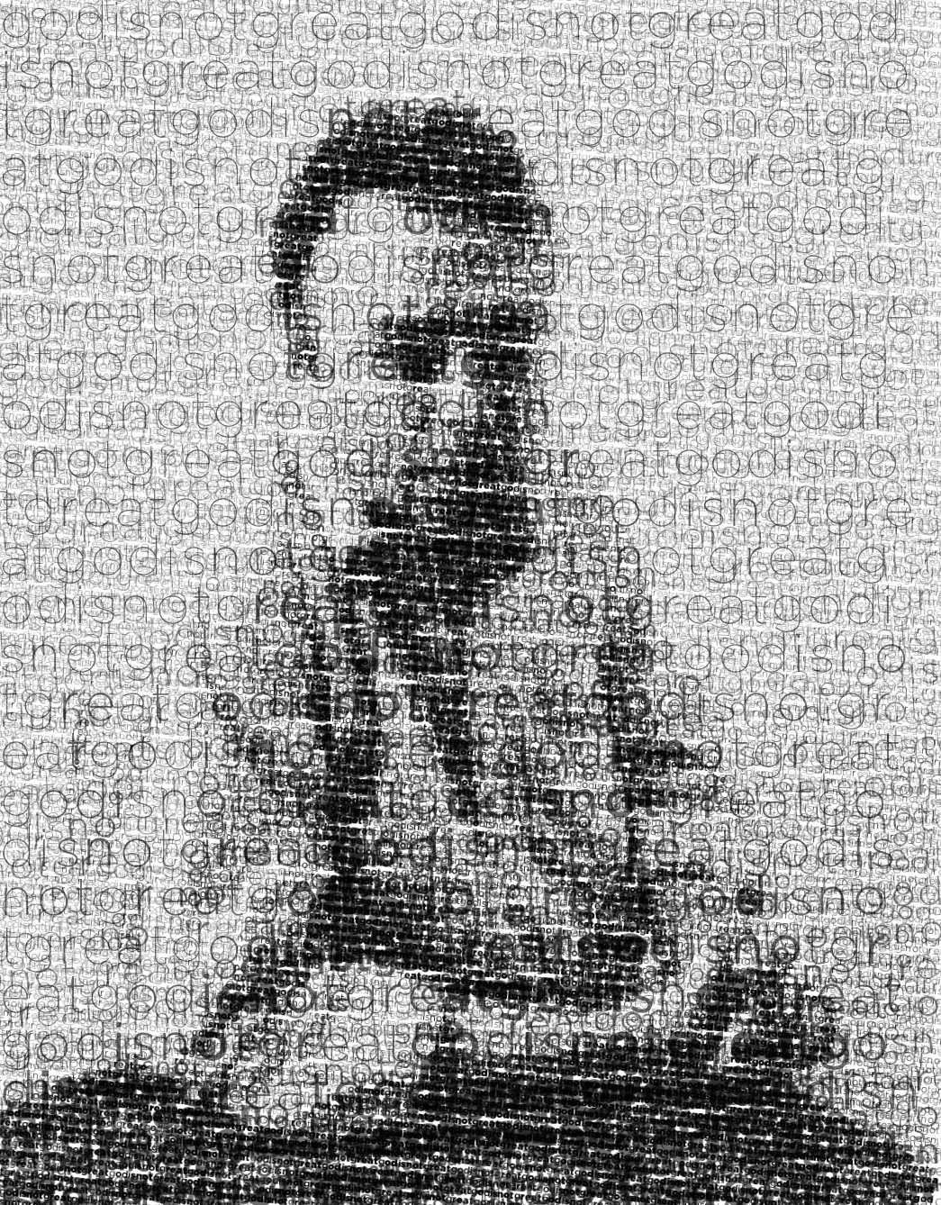 Christopher Hitchens - ASCII Art / Martin Krzywinski @MKrzywinski mkweb.bcgsc.ca