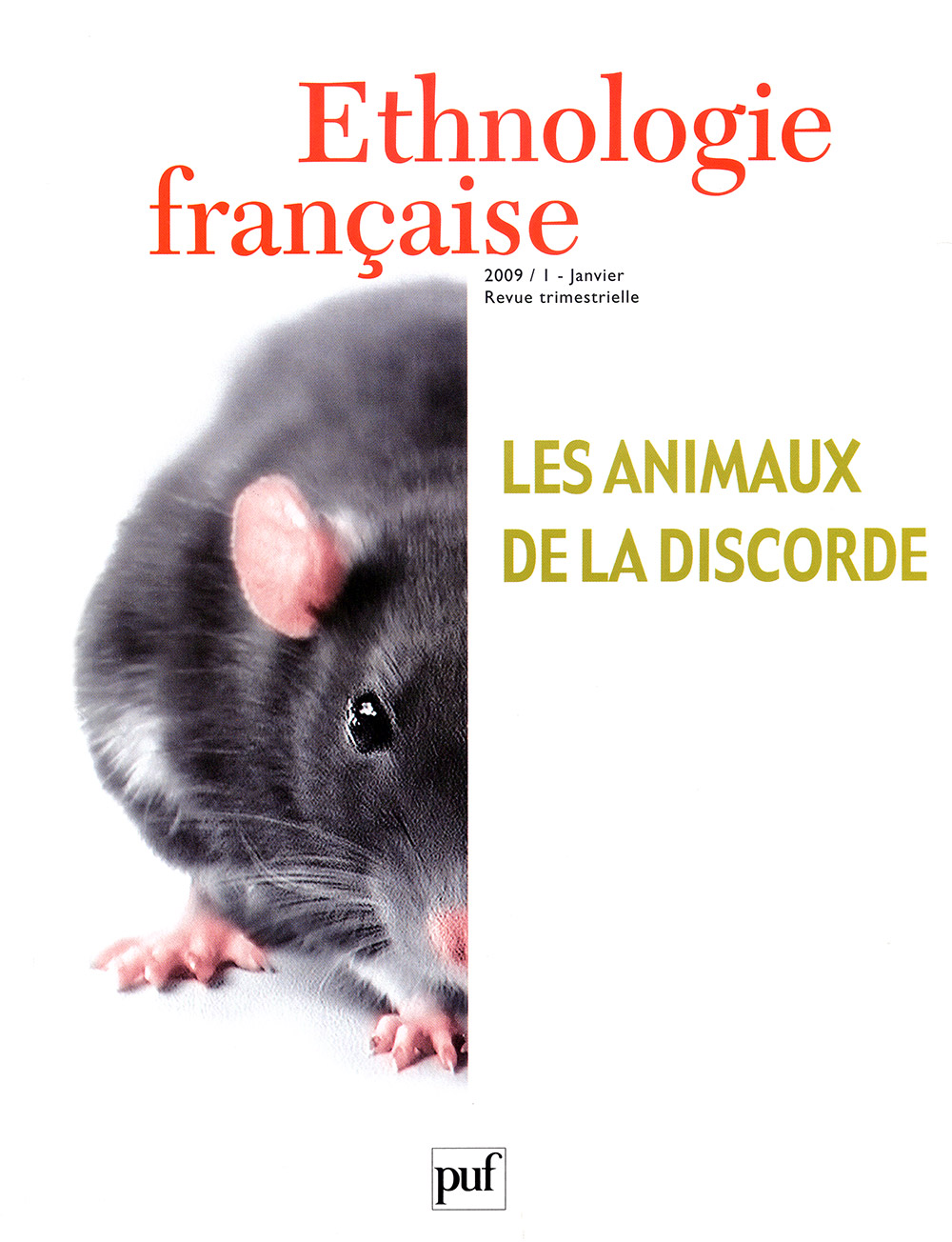 Alex the rat on the cover of Ethnologie Francaise (1/2009) / Martin Krzywinski @MKrzywinski mkweb.bcgsc.ca